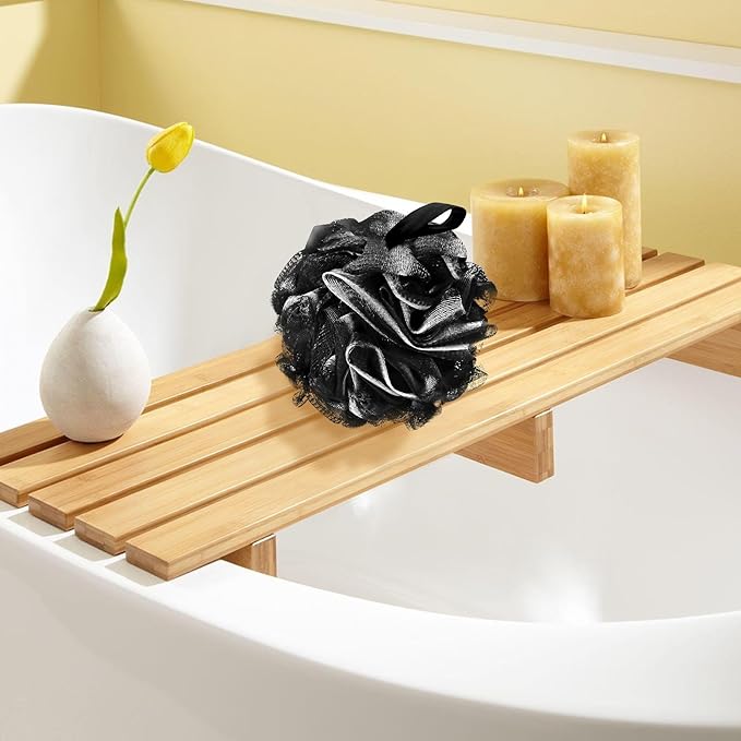 Bath Loofah Sponge Back Scrubber Shower Sponge Soft Mesh Exfoliator Pouf Shower Ball Bath Sponges for Women and Men Bath Accessories