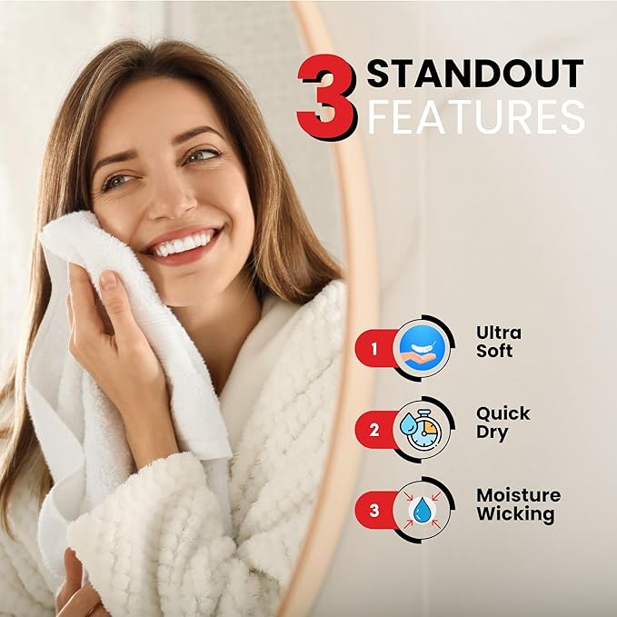 Infinitee Xclusives Dark Grey Hand Towels for Bathroom - Set of 6 (16x28 inches) 600 GSM, 100% Cotton Ultra Soft, Quick Drying, Hotel Quality Hand Towel Set (Shadow Grey)