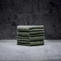 LUXOME Luxury Performance 4-Piece Hand Towel Set | Patented Quick-Dry Tech | Ultra Soft | 16" W x 30" L | Moss (Green)