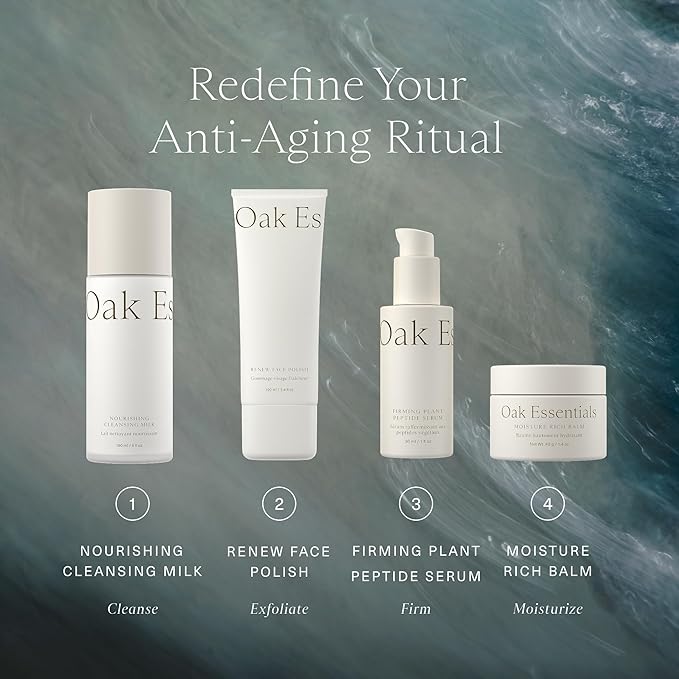 Oak Essentials Renew Face Polish | Gentle Exfoliating Face Scrub with Pineapple Extract, Vitamin C & Polishing Beads, 3.4 Oz