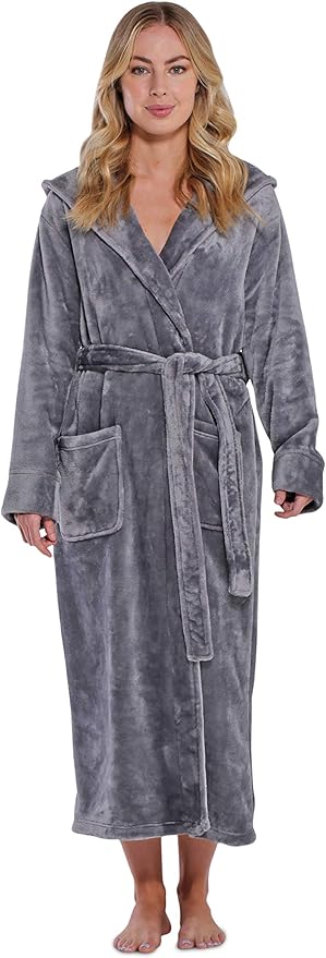Turquaz Oversize Plush Robes For Women, Soft Warm Fleece Bathrobe for Women