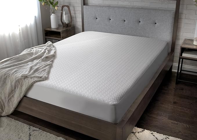 Bedgear Queen Dri-Tec Mattress Protector – Waterproof, Breathable, Washable, Adjustable Base Compatible – Deep Pocket Fitted Pad Fits 18” Mattress – White