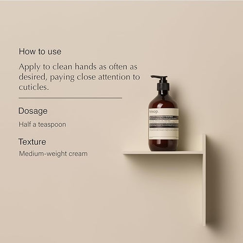 Aesop Resurrection Aromatique Hand Balm | Rich, Moisturizing Balm for Hands and Cuticles | Fragrant Botanicals and Skin-Softening Emollients | Vegan and Cruelty-Free | 16.9 oz (Pack of 2)
