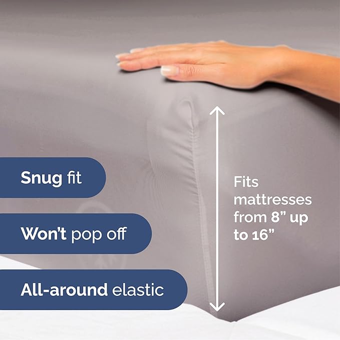 Cal King Size 4 Piece Sheet Set - Extra Soft, Breathable & Cooling Sheets - Hotel Luxury Bed Sheets for Women & Men - Deep Pockets, Easy-Fit & Wrinkle-Free Sheets - Thistle Purple Oeko-Tex Bed Sheets