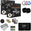 SteamSpa Steam System 15kW Steam Shower Generator with Bluetooth Wifi, Quickstart Continous Steam, Advanced Touch Pad Screen, Chroma Lights, Drain Pan and Auto Drain Brushed Nickel RVBS1500BN-A