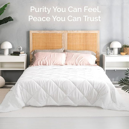 100% Viscose Derived from Bamboo Comforter, Cooling Comforter, Duvet Insert, Breathable, Extra Fluffy, Lightweight Comforters, Oversized King