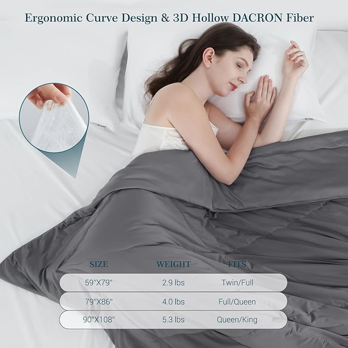 Elegear Revolutionary Cooling Comforter Twin Absorbs Body Heat to Keep Cool, Cooling Blanket for Hot Sleepers Japanese Arc-Chill 3.0 Cool Tech Fabric Summer Comforter Hypo-Allergenic Cool Quilt - Gray