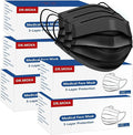 500Pcs Black Medical Disposable Face Mask(5 Boxes, 100pcs/Box) 3-Ply Protection