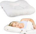 Core Products Tri-Core Natural Cervical Support Pillow for Neck Pain Organic Cotton Shell, Great Gift for Back and Side Sleepers, Full Size, Gentle/Medium Firmness