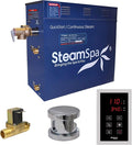 STEAMSPA 6kW Steam Sauna Generator Sentry Series 240V Steam Generator with Touch Screen, Steamhead, Built-in Steam Shower Auto Drain, ACU Quickstart Steam Bath Generator (Chrome)