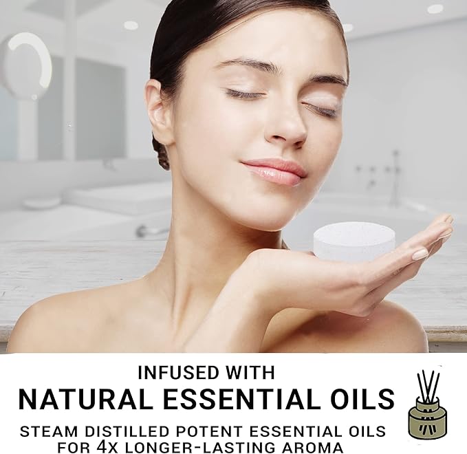 Shower Steamers Aromatherapy - Lavender Shower Steamers W/Organic Essential Oils for Vaporizing Steam Spa, Relaxation, Vapor Shower Tablet, Shower Melts, Stocking Stuffers Christmas Gift for Her, Him