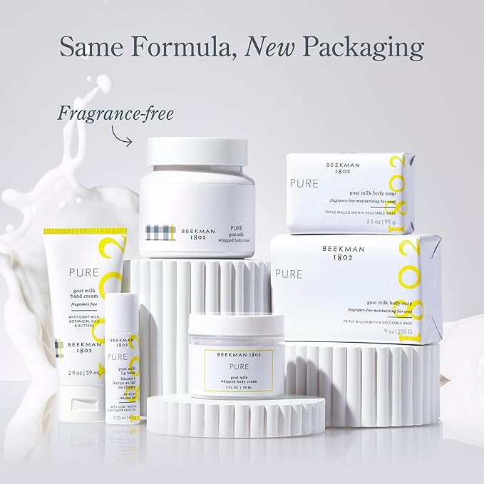 Beekman 1802 Goat Milk Lotion - Hydrates, & Softens Dry Skin, Body and Hand Lotion - With Shea Butter & Jojoba Oil - Lightweight, Non-Greasy, Cruelty-Free