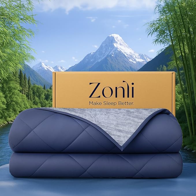 ZonLi Z-Magic 100% Cooling Bamboo Comforter from Viscose, Lightweight All-Season Breathable Bedding Blanket for Hot Sleepers