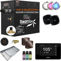 SteamSpa Steam System 12kW Steam Shower Generator with Bluetooth Wifi, Quickstart Continous Steam, Advanced Touch Pad Screen, Chroma Lights, Drain Pan and Auto Drain Oil Rubbed Bronze RVBS1200ORB-A