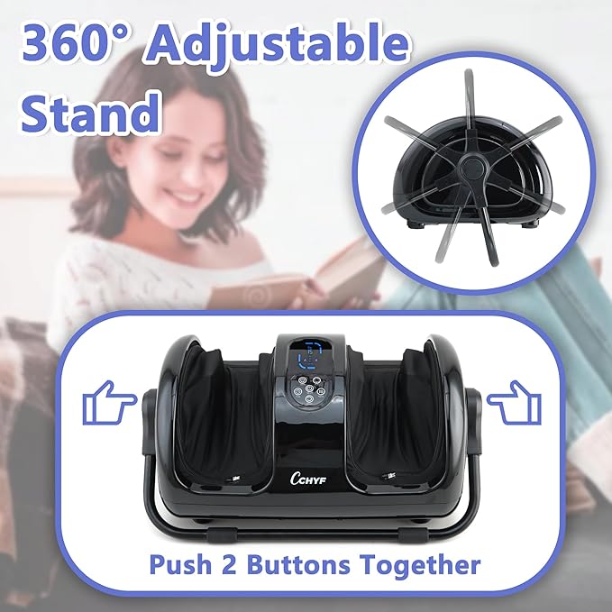 Shiatsu Foot Massager with Heat,Foot Massager for Plantar Fasciitis,Pain Relief and Heat Therapy,Massage Foot/Calf with Deep Kneading,Christmas Gift for Women and Men(Black)