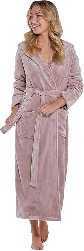 Turquaz Oversize Plush Robes For Women, Soft Warm Fleece Bathrobe for Women