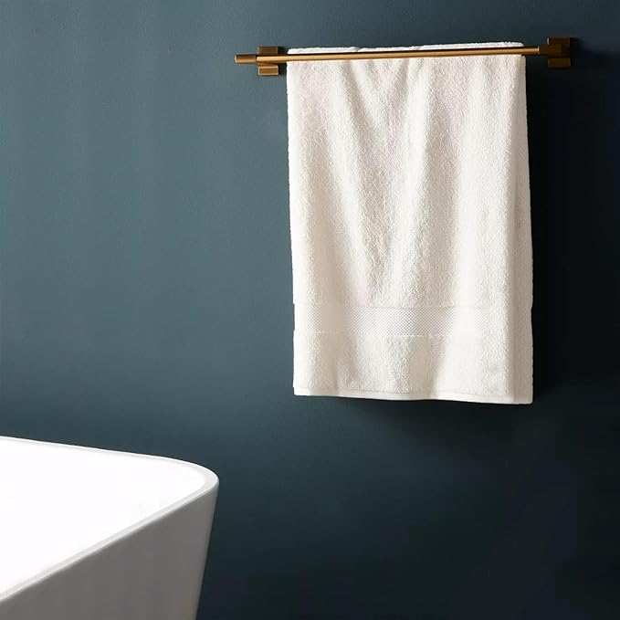 Delara 100% Organic Cotton Towels 650 GSM Plush Feather Touch Quick Dry Bath Towel, Pack of 12 GOTS Certified, Oeko-Tex Green Certified, Organic Cotton Bath Towel, 30"X58"