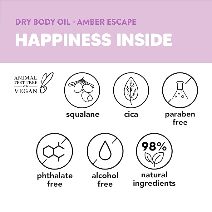 Onyx Professional Hydrating Dry Body Oil, Amber Escape, 3.7 fl oz, 2pk