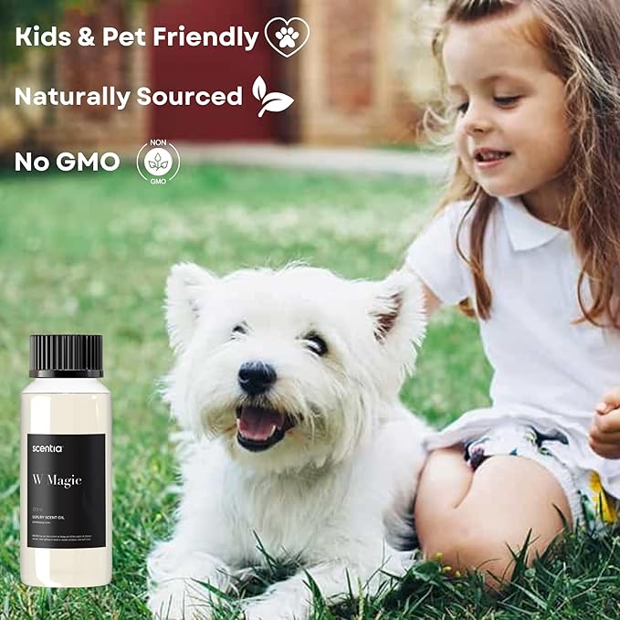 Scentia W Magic Hotel Diffuser Oil - 120 mL 4.06 fl oz - Aromatherapy Fragrance Inspired by 5-Star Hotels - Thanksgiving & Holiday Gift | Notes of Bergamot, Lemongrass, Jasmine