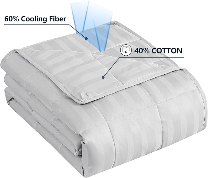 Weighted Blanket Kids (36"x48" 3lbs),Ultra Soft and Cozy Cooling Weighted Blanket Kids,Heavy Blanket with Machine Washable Soft Blanket, Light Grey
