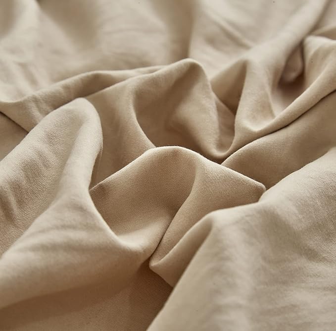 KAREVER Champagne Comforter Set King Beige Bedding Set Lightweight Women Soft Champagne Blanket 3 PCs Durable Light Khaki Colored Comforter Set King Breathable Bed Comforter Set