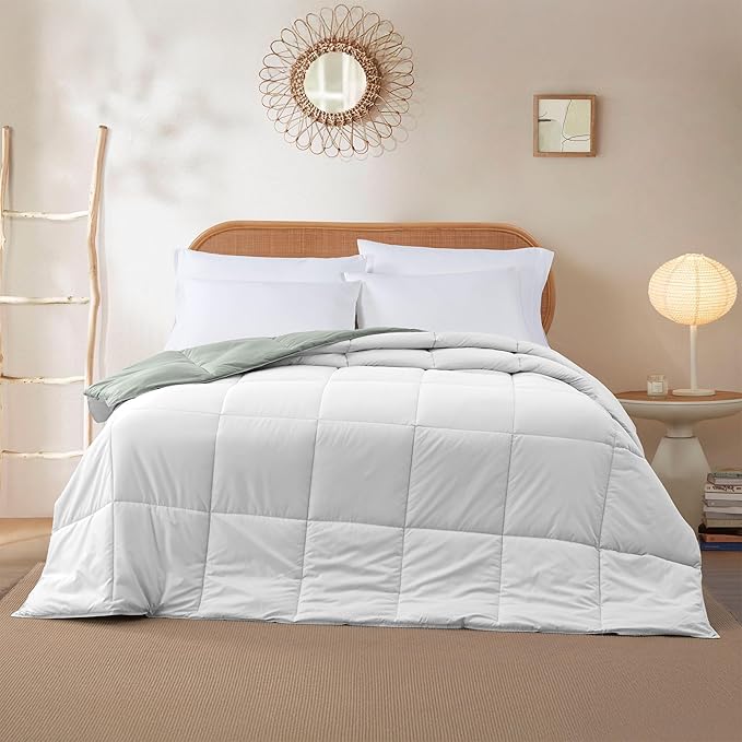 Modern Threads Down Alternative Reversible Comforter White/Gray Twin