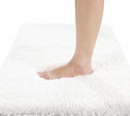 Yimobra Bathroom Rugs Non Slip Washable 60x24, Ultra Soft and Water Absorbent Bath Mats, Plush Fluffy Shower Mat Outside, Luxury Microfiber Thick Matts for Bathroom Floor/Tub, Off White