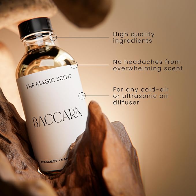 The Magic Scent Baccara Diffuser Oil - Hotel & Home Luxury Scents Inspired by Baccarat Rouge - Diffuser Oil Scents for Home Designed for Use in All Diffusers - 8.5 fl oz, 250 mL