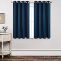 Joydeco Blackout Curtains 54 Inch Length 2 Panels Set, Thermal Insulated Long Curtains& Drapes 2 Burg, Room Darkening Grommet Drapes for Living Room Bedroom Window (W52 x L54 Inch, Navy Blue)