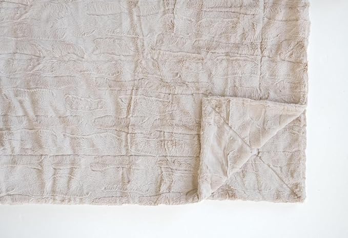 Minky Couture Sorbet Blanket - Ultra-Soft Throw for Silky Smooth Comfort - Premium Decorative Throw - Midweight, Breathable Fabric - Machine Washable Grande, Tranquil Dove