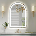 Niccy Arched LED Bathroom Mirror, 30x20 Arch Wall Mounted Frameless Bathroom Mirror for Vanity, Smart Lighted Frontlit Mirrors with Memory Function for Bathroom Bedroom Beauty Hair Salon