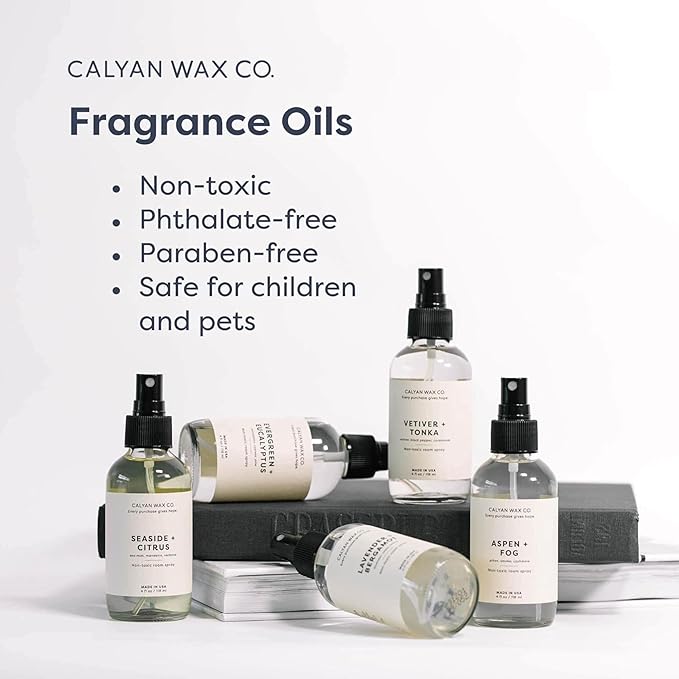 Calyan Wax Co. Rose & Peony Room Spray - Non Toxic Air Freshener - Natural Room Deodorizer with Essential Oils - Air Freshener Spray for Home - 4 fl oz