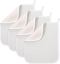 4PCS Exfoliating Wash Cloth, Exfoliating Cloth Nylon Cotton Loofah, Body Scrub Cloths for Men Women Clean