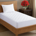 Quilted Fitted Mattress Pad Twin Size - Elastic Fitted Mattress Topper Protector & Cover - Breathable, Soft, Low Profile Top Cover with 8-16 Inch Deep Pockets - Easy-Fit and Machine Washable - White