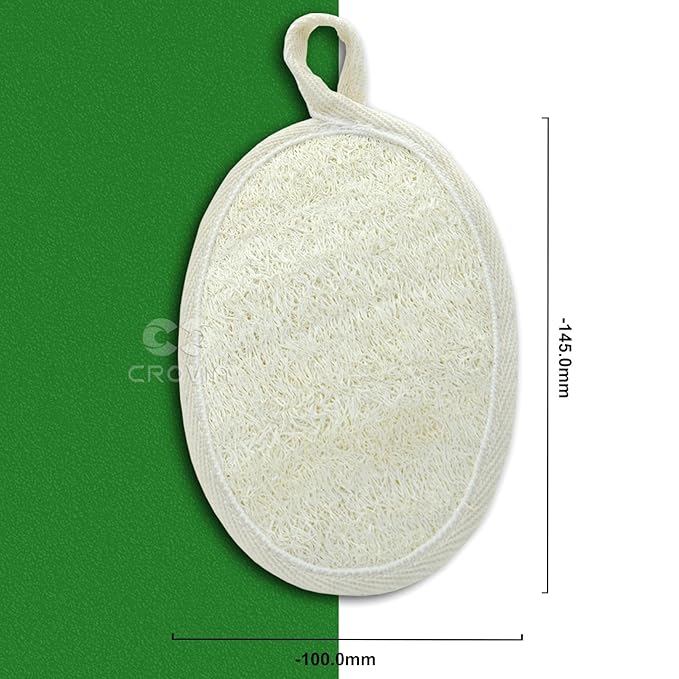 Natural Loofah Exfoliating Body Scrubber, Made with Natural Shower Loofah Sponge for Men and Women’s SPA (Pack of 2)