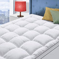 Twin Size Mattress Topper for Back Pain, Cooling Extra Thick Mattress Pad Cover with 8-21 inch Deep Pocket, Plush Pillow Top Mattress Topper Overfilled with Down Alternative, Twin Size, White