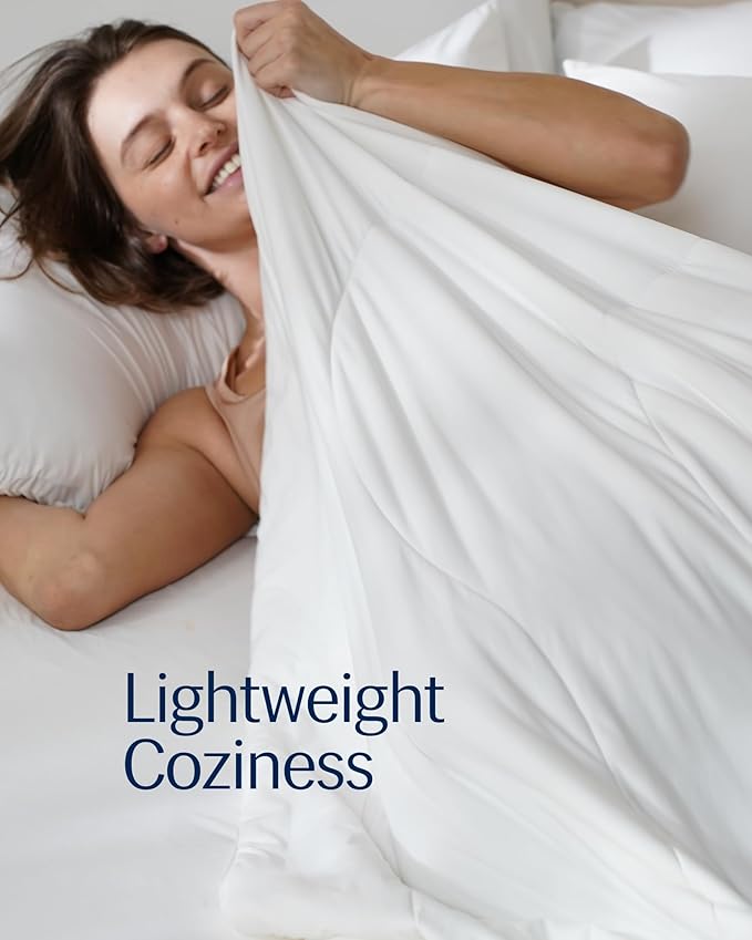 REST® Evercool® Cooling Comforter, Twin/Twin XL, Blanket for Hot Sleepers, All Season Bedding to Keep Cool for Night Sweats, Breathable Lightweight Blanket, 68"x90" Inches, Arctic White