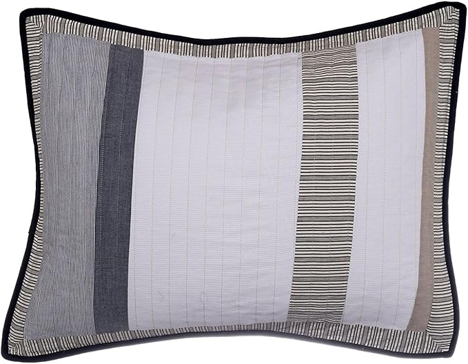Nautica - Queen Quilt Set, Cotton Reversible Bedding with Matching Shams, Bedding Set for All Seasons (Tideway Tan/Grey, Queen)