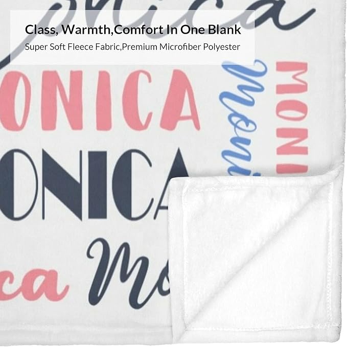 Name Blanket Personalized Blanket for Adult Kids Flannel Customize Throw Blanket Custom (Color 10, 50 x 60 Inches)