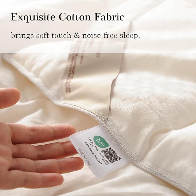 CUDDLE DREAMS Wool Comforter Duvet Insert, 100% Australian Wool Filling with Soft Noiseless Cotton Shell, Natural Warmth (Lightweight for Summer, Queen)