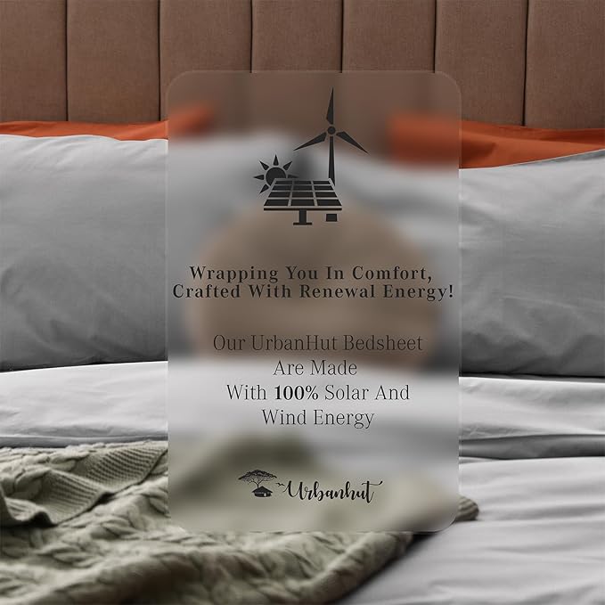 URBANHUT 1000 Thread Count Egyptian Cotton Sheets California King Size, Breathable Long Staple, 4 Pc Bed Sheet Sets, Luxury Hotel Sateen Sheets Fits 16" Deep Pocket - Silver Grey