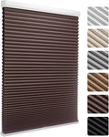 MYshade 1.5-Inch Cellular Cordless Blackout Shades,Thermal Insulating Noise Reducing Waterproof Blinds,Honeycomb Window Treatments for Indoor Light Control (Taupe-48 W x 72" H)