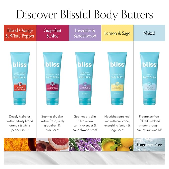 Bliss Body Butter - Lavender and Sandalwood - Maximum Moisture Cream - 6.7 Fl Oz - Body Lotion for Dry Skin - Long-Lasting Moisturizer for Women & Men - Vegan and Cruelty-Free