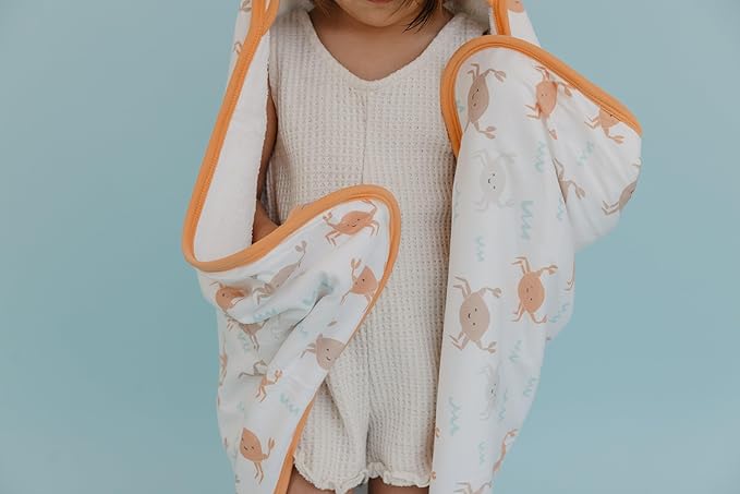 Copper Pearl Hooded Bath Towels Premium Knit/Terry Cloth Baby Towels with Hood, Pockets, and Cool Designs - Great to Gift and Make Bath Time Fun - Baby Bath Towel, Tide