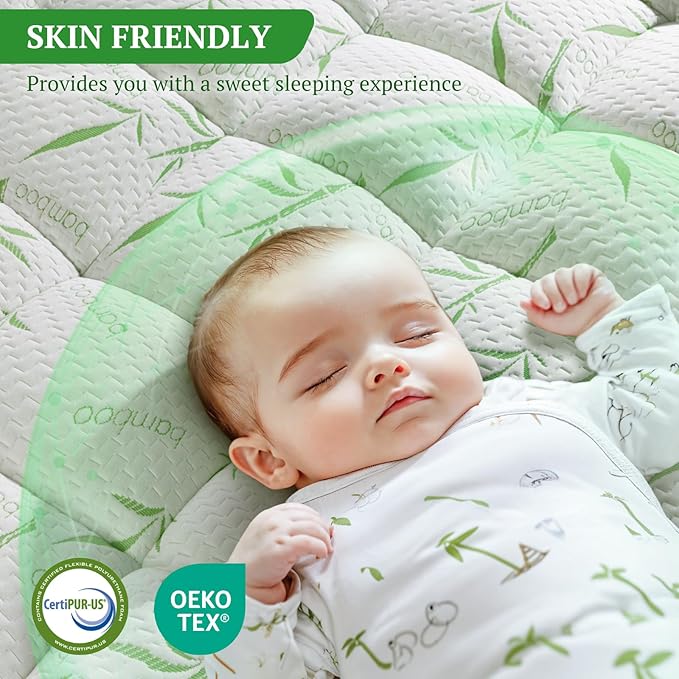 Mattress Topper King Size,Viscose Made from Bamboo Pillow Top Mattress Topper,1200 GSM Cooling Mattress Pad,2In Extra Thick Pillow Top for Back Pain with 8"-18" Deep Pocket(78"x80")