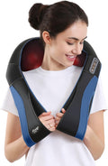 Careboda Back Neck Shoulder Massager with Heat, Shiatsu Electric Deep Tissue 3D Kneading Massagers for Relief on Waist, Leg, Calf, Foot Full Body Muscles, Gift for Men Women Mom Dad (Blue)