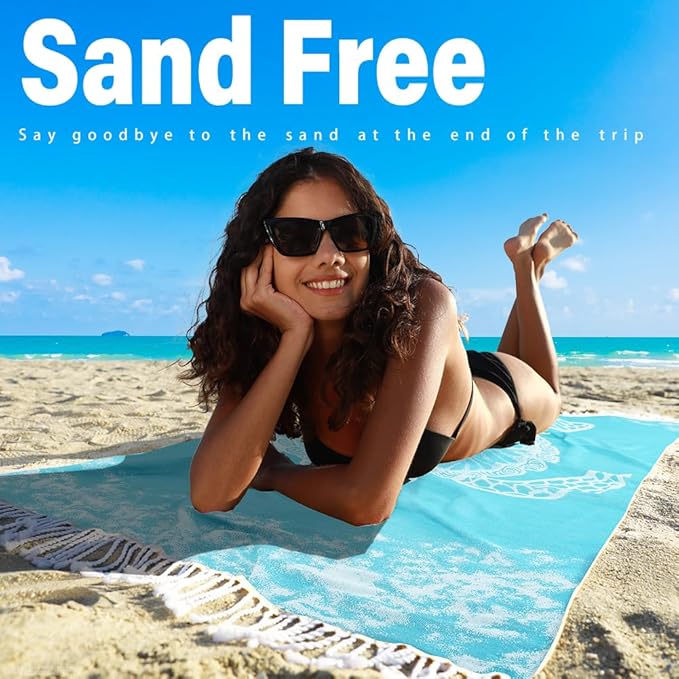 2 Pack Turkish Beach Towel Quick Dry Absorbent Cotton Lightweight Thin Bathroom Bath Pool Swim Towels Extra Large Oversized Sand Free Towel Beach Accessories Essentials Stuff Cloud Adults Gift