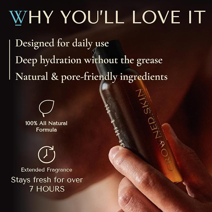 Crowned Skin Reign Body Butter Cologne and Body Oil Cologne Bundle | Moisturizing Skin Care Set with Fresh & Nautical Pink Pepper & Bergamot Scent | Natural Shea & Mango Butters | All-Day Fragrance