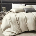 PURE ERA Duvet Cover Set 800 Thread Count Long Staple Cotton Sateen Soft Luxurious Smooth 3 Piece Set Beige King