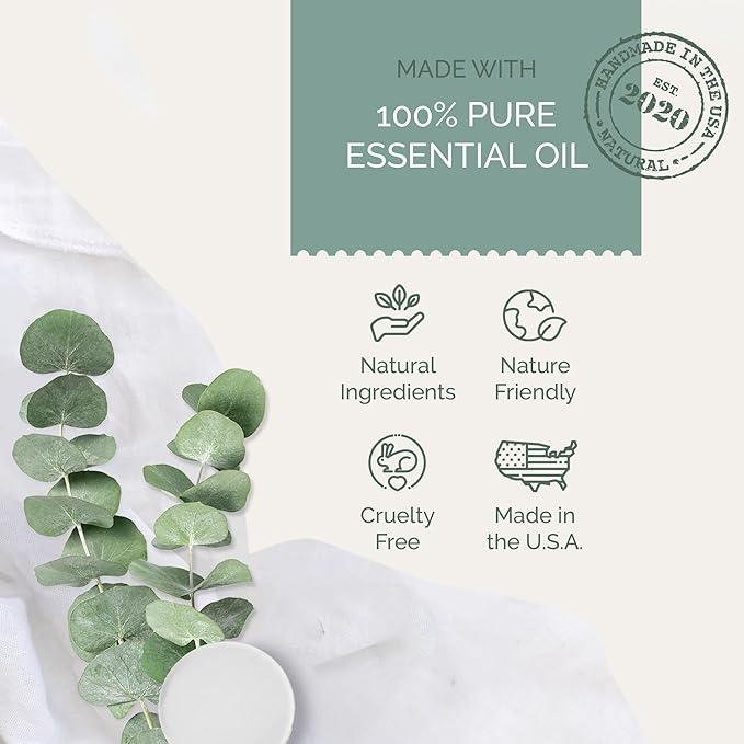 Shower Steamers Aromatherapy Eucalyptus and Mint 8 Pack, 100% Pure Essential Oil, All Natural, for Men and Women, Made in USA